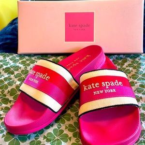 Kate Spade hot pink slides. NWOT